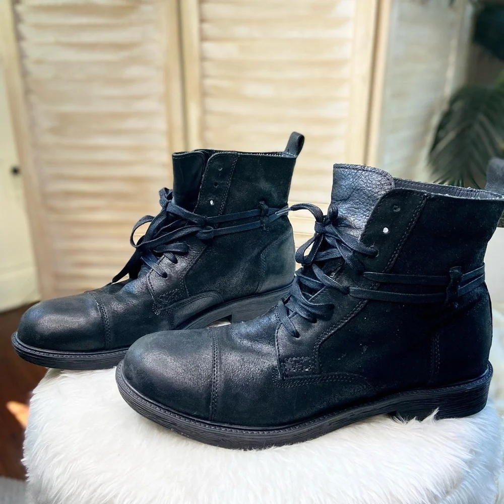 Harley-Davidson Black Leather Boots-Cambridge
